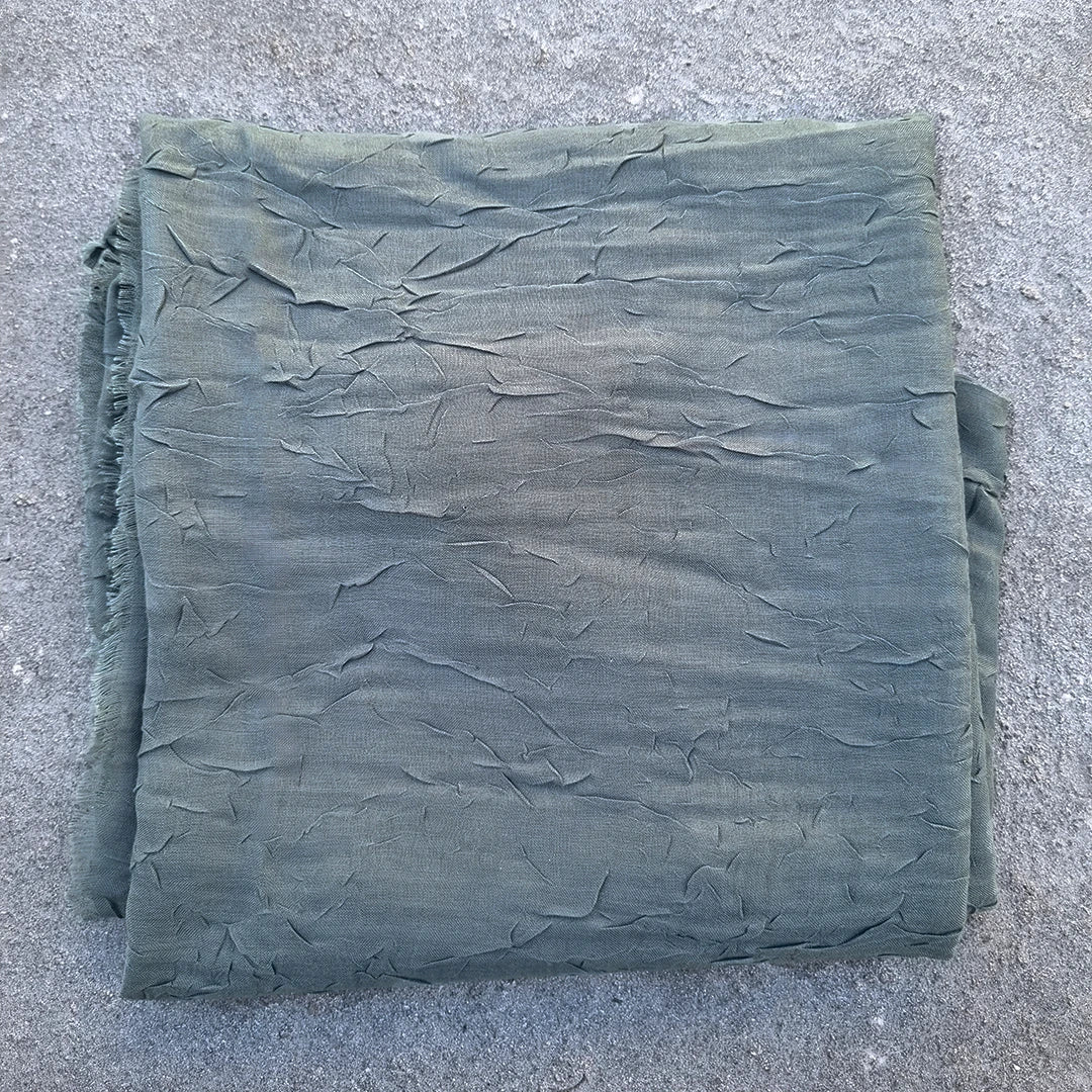 HIJAB EFFET FROISSÉ GRIS VERT