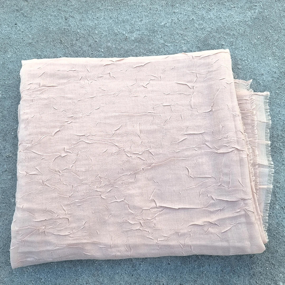 HIJAB EFFET FROISSÉ ROSE PÂLE